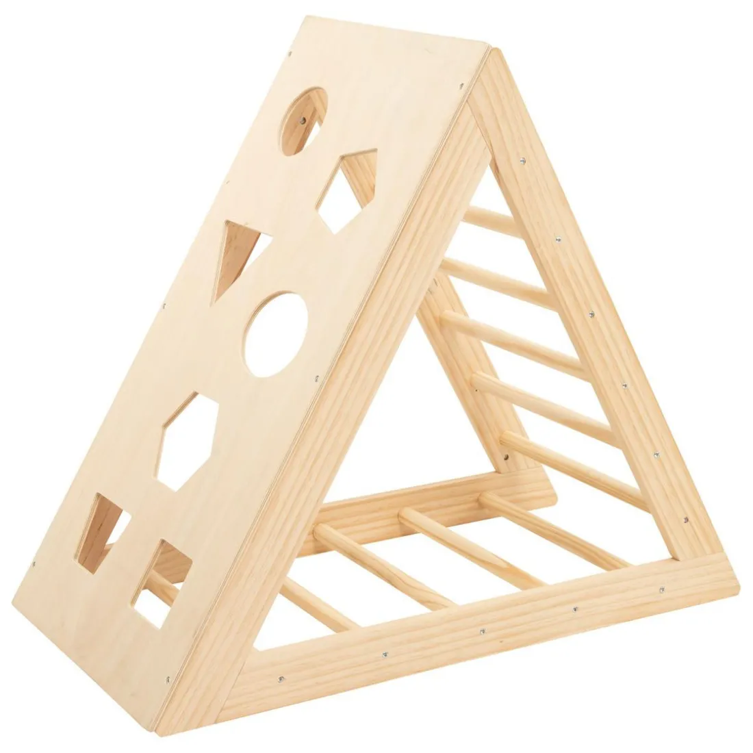 Triangle d'escalade enfant, pin, 80x93 cm