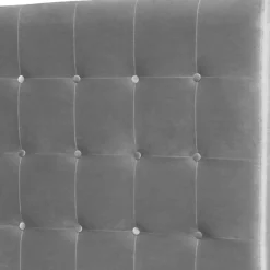 Tête de lit capitonnée 160 cm Velours Argent PACA