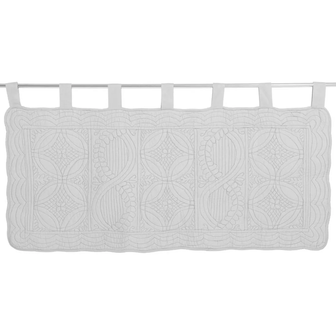 Tête de lit en boutis uni coton - Blanc