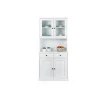 Vaisselier 4 portes en bois Massif Blanc
