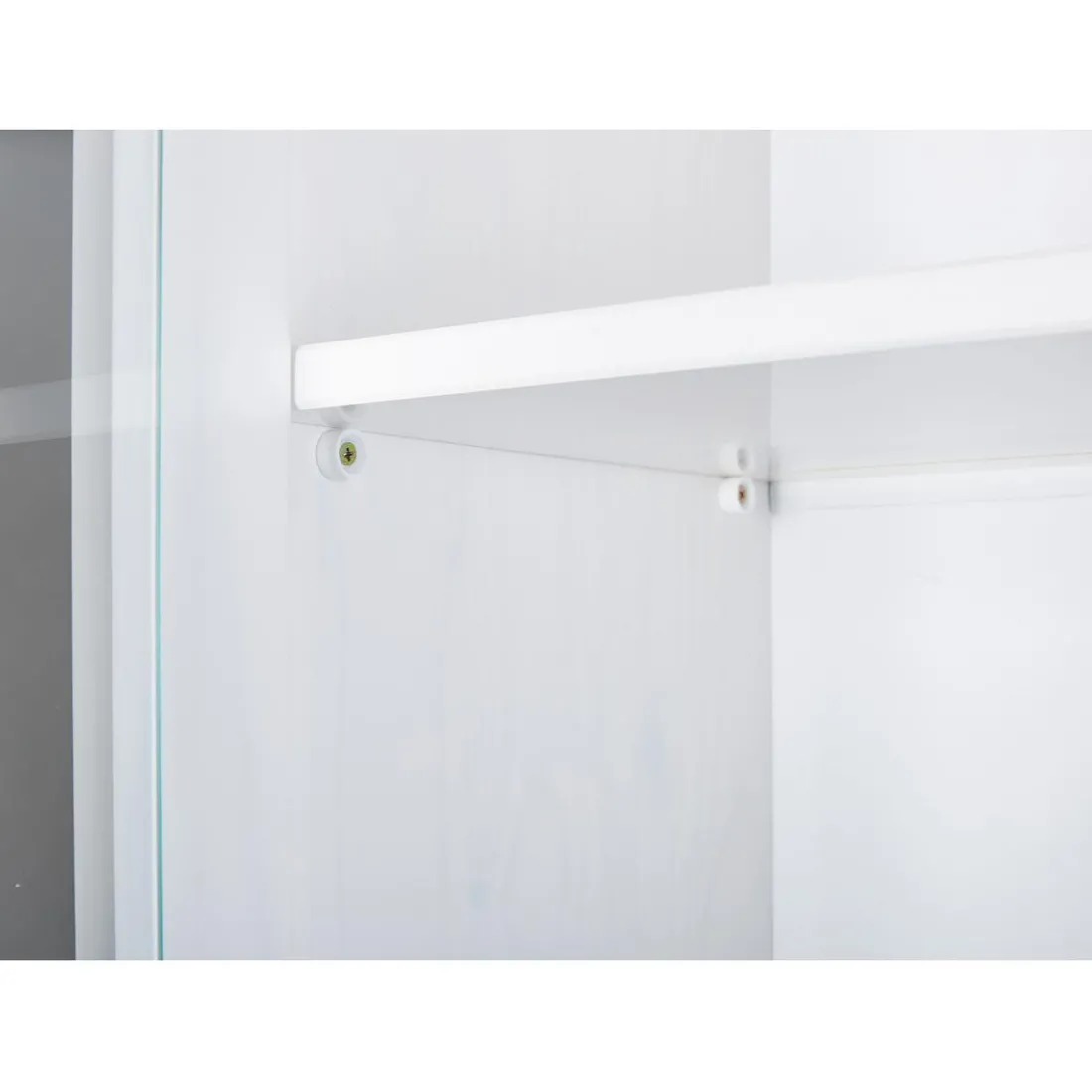 Vaisselier 5 portes en Bois Massif Blanc