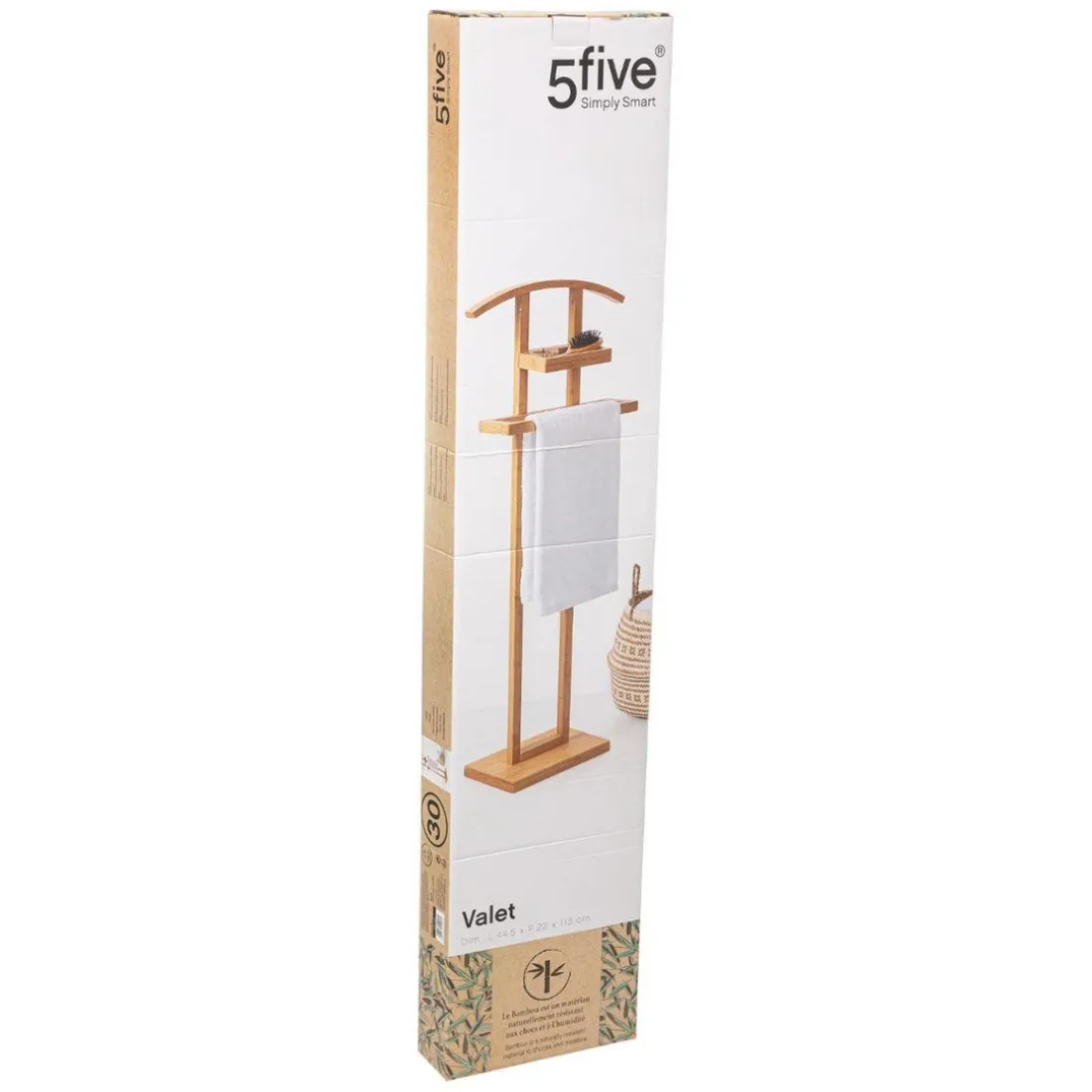 Valet 113 cm bambou
