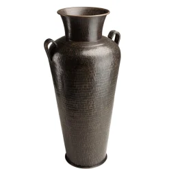 Vase alu avec anses couleur cuivre noir antique HONORE