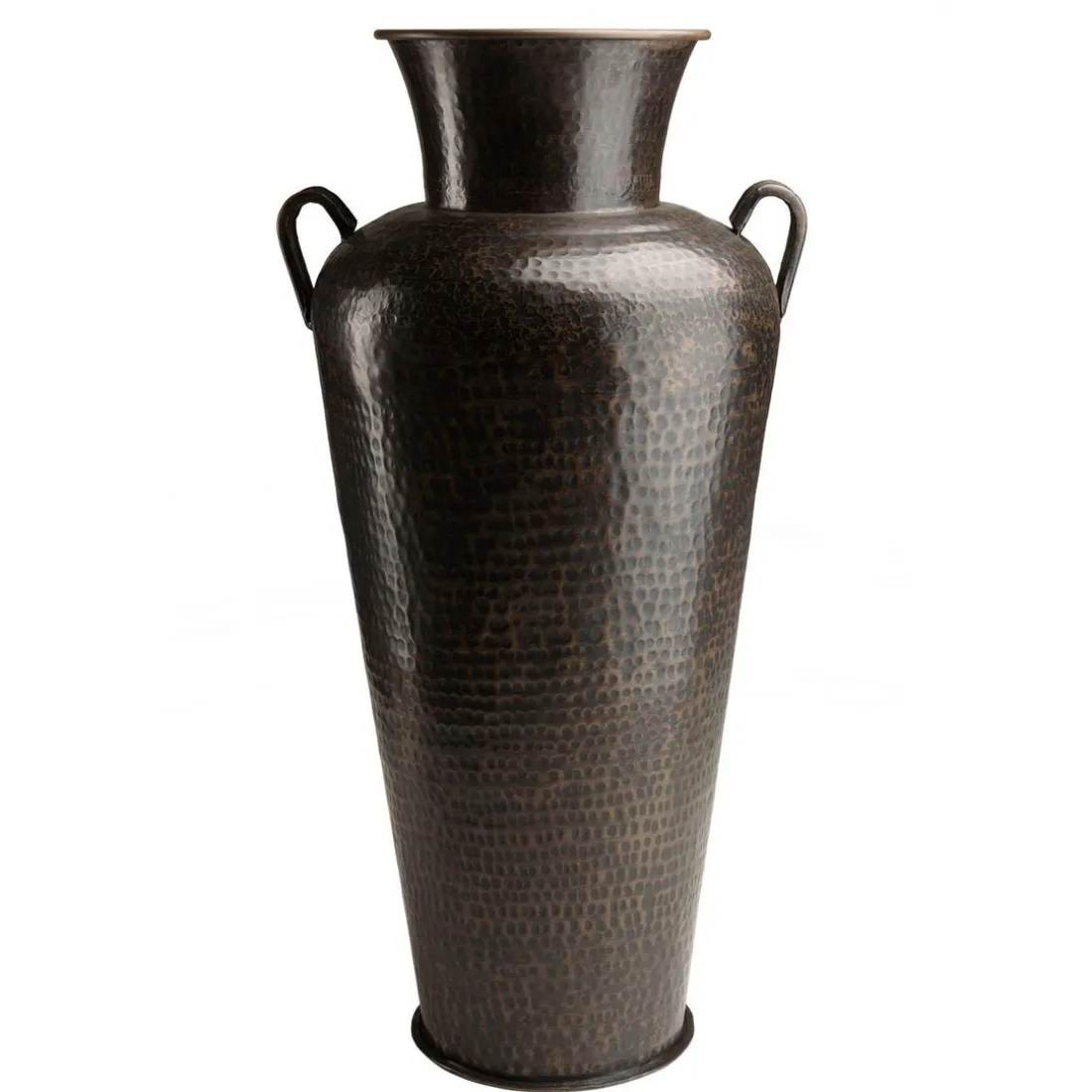 Vase alu avec anses couleur cuivre noir antique HONORE