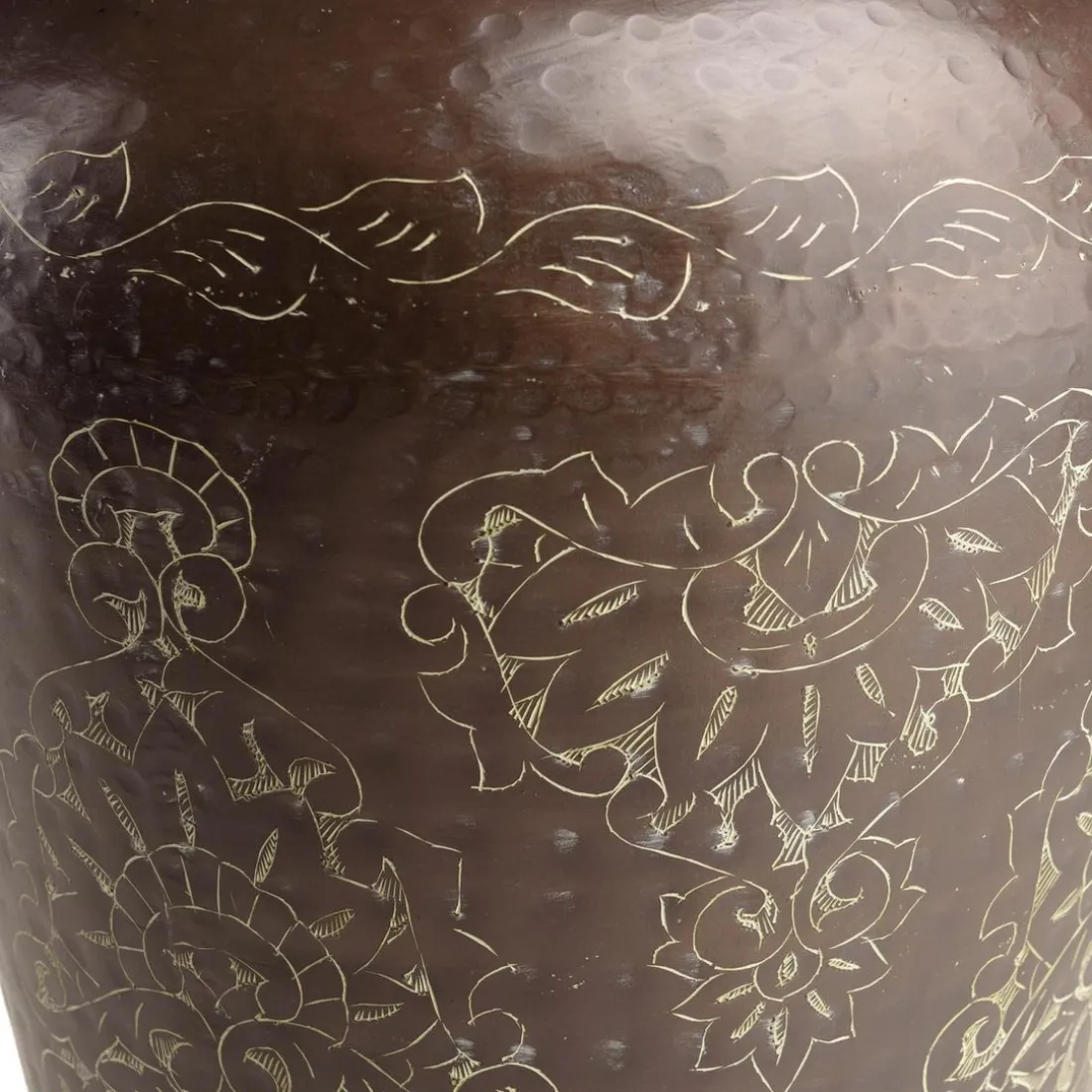 Vase alu couleur cuivre foncé patine antique HONORE D37 cm
