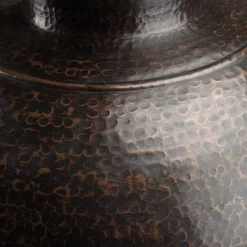 Vase alu couleur cuivre noir antique effet martelé HONORE