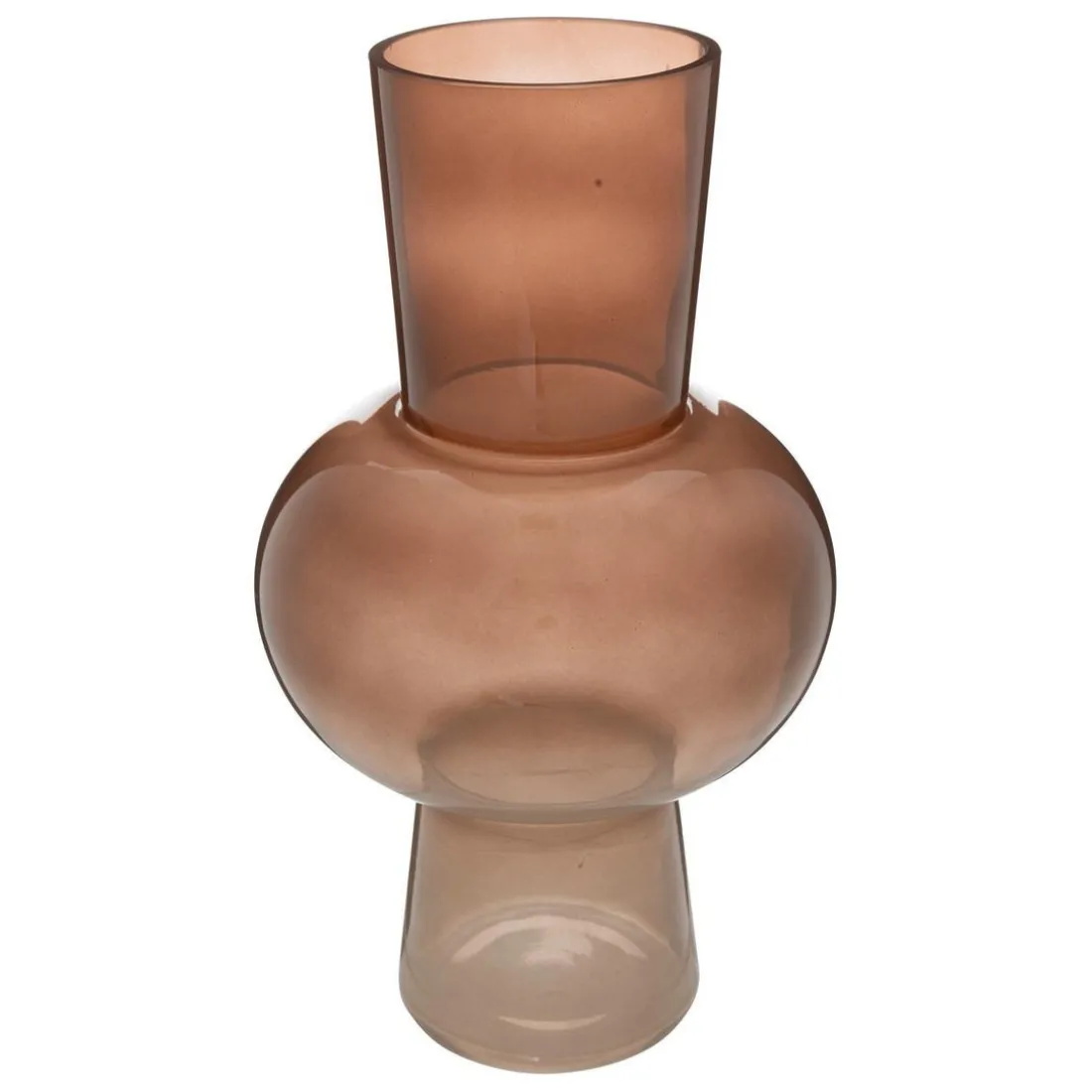 Vase ambre en verre