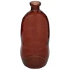 Vase bouteille en verre recyclé H73cm ambre