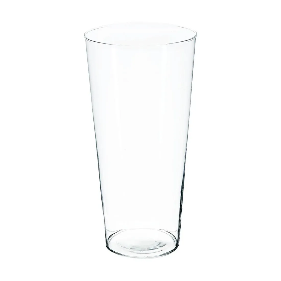 Vase conique transparent H30