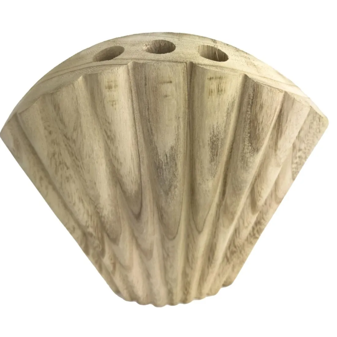 Vase en bois QUICO en forme coquillage