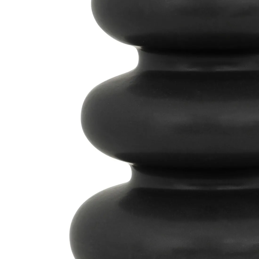 Vase en céramique noir clothilde