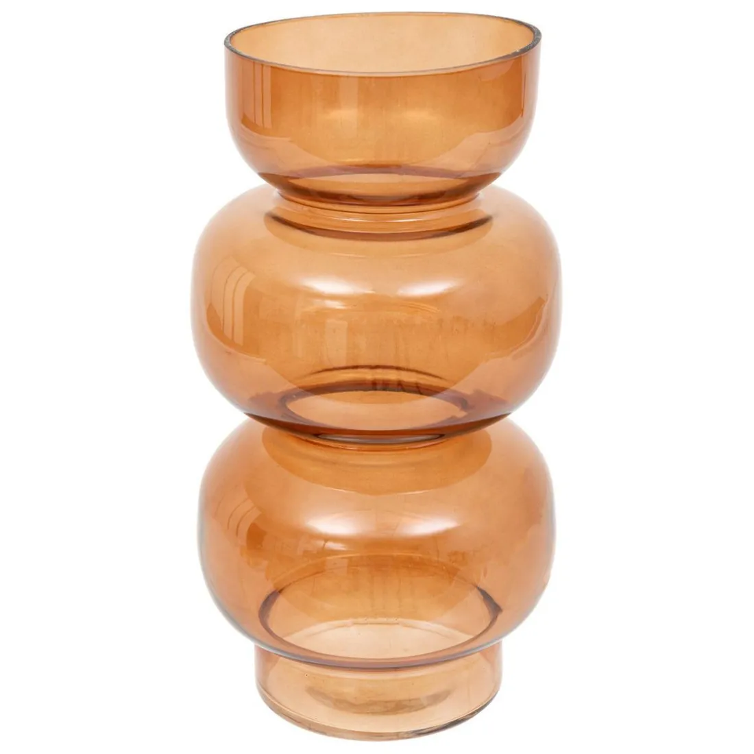 Vase en Verre Vintage Ambre Bev H25cm