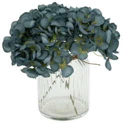 Vase verre bleu
