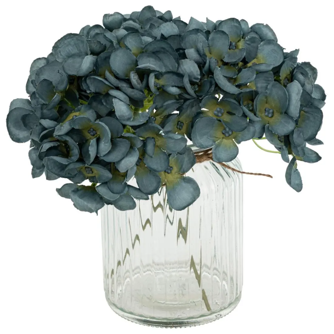 Vase verre bleu
