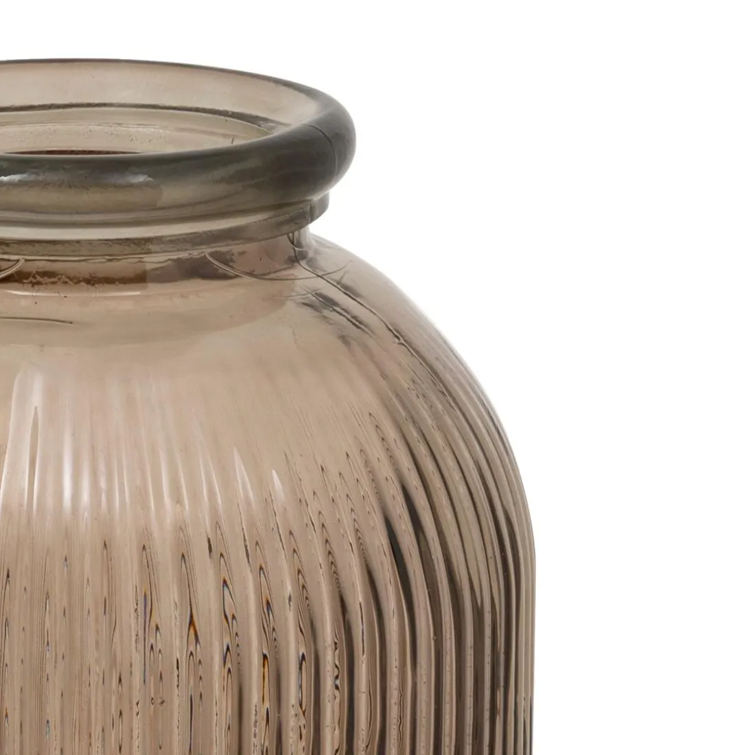 Vase verre recyclé marron