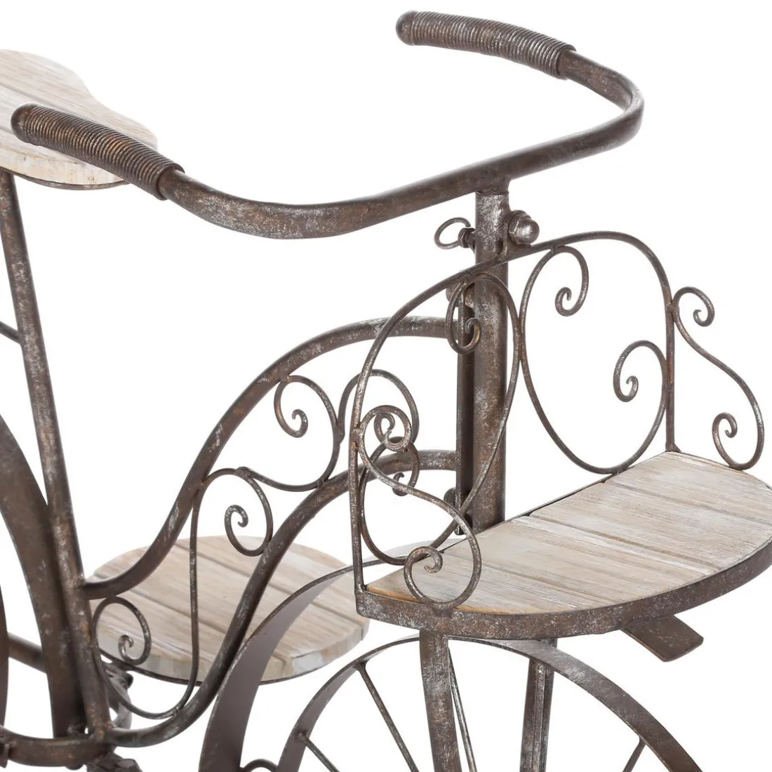Vélo bois porte plantes H59