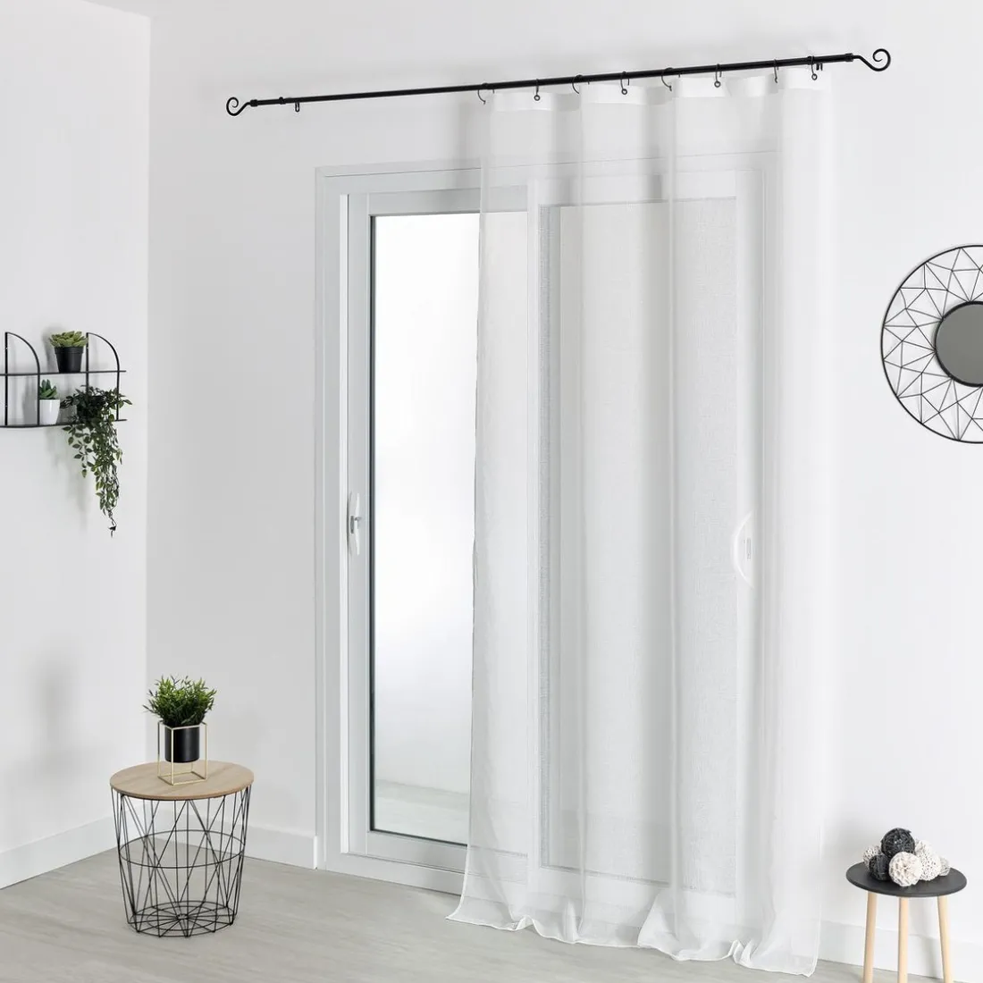 Voilage Etamine Unie Blanc