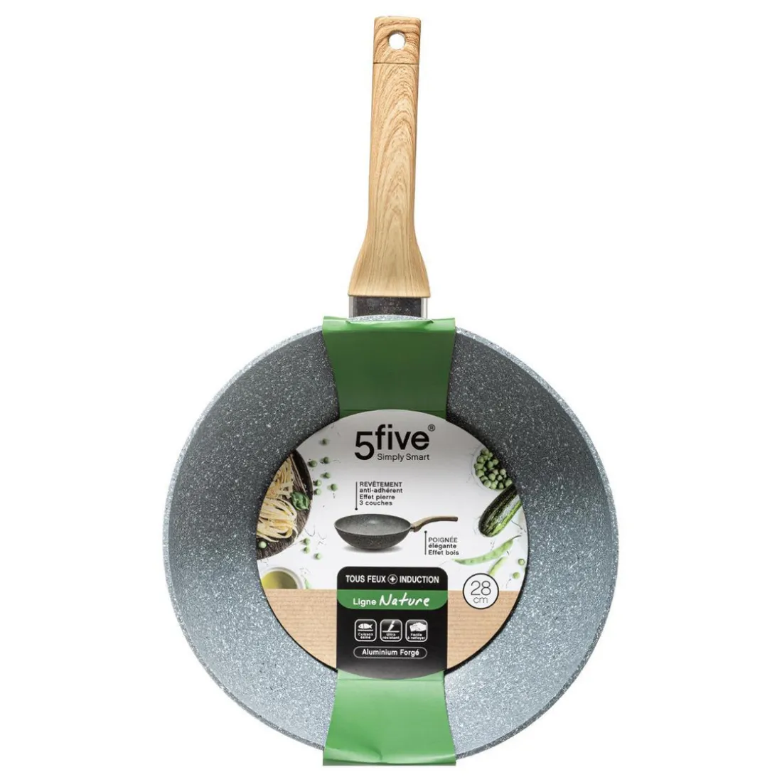 Wok Aluminium Forge Nature